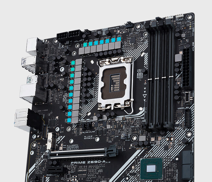 The PRIME Z690-A motherboard features Six-Layer PCB Design.